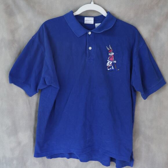 Vintage 91' Acme Clothing Co. Looney Tunes Golf Polo with Embroidered Bugs Bunny - Picture 1 of 8